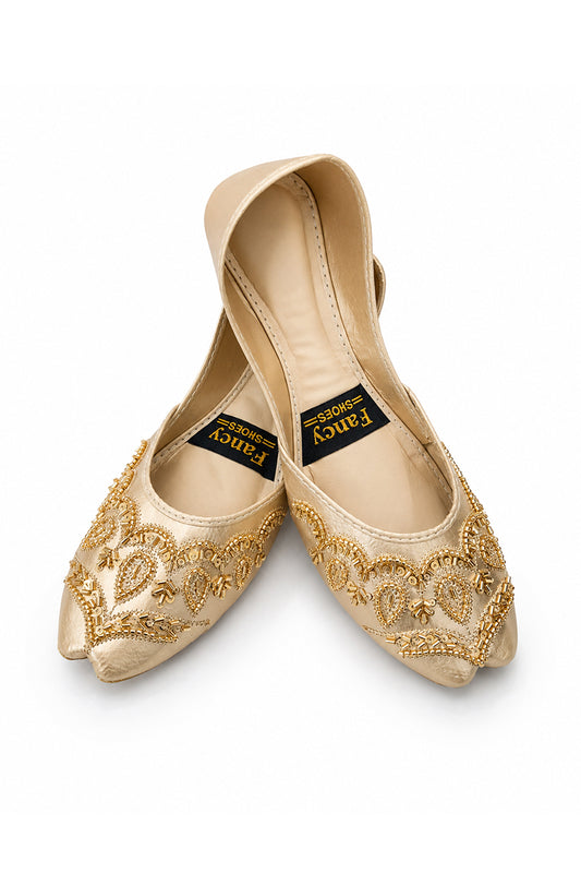 Golden Paisley Khussa